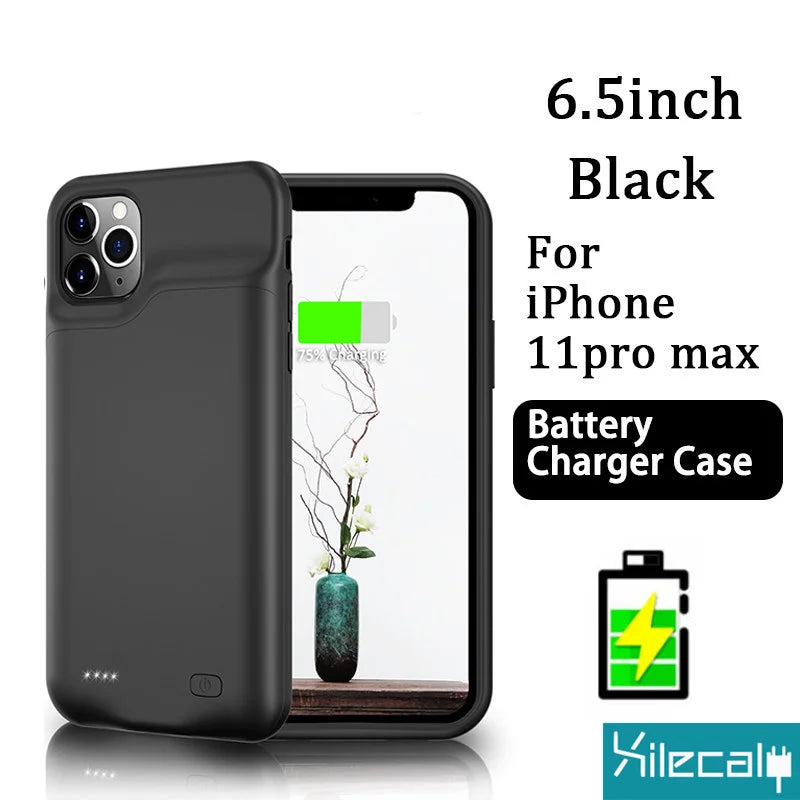 Xilecaly Ultra-Slim Battery Case for iPhone 15/14/13/12/XS/XR/7/8 Plus SE