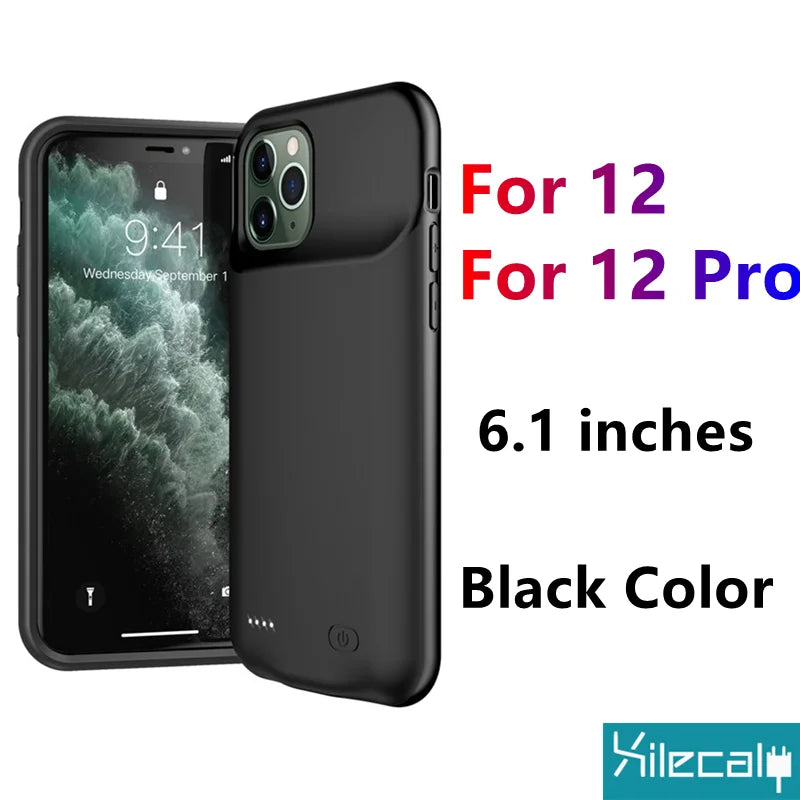 Xilecaly Ultra-Slim Battery Case for iPhone 15/14/13/12/XS/XR/7/8 Plus SE