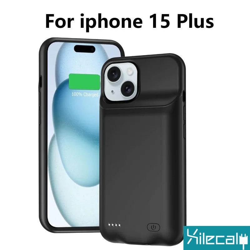 Xilecaly Ultra-Slim Battery Case for iPhone 15/14/13/12/XS/XR/7/8 Plus SE