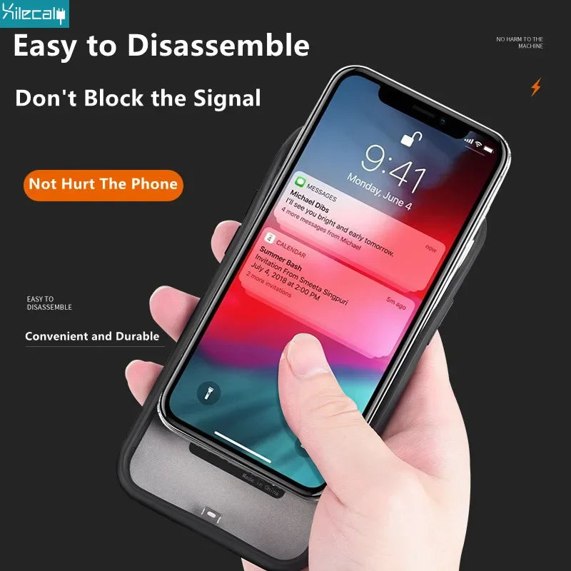 Xilecaly Ultra-Slim Battery Case for iPhone 15/14/13/12/XS/XR/7/8 Plus SE