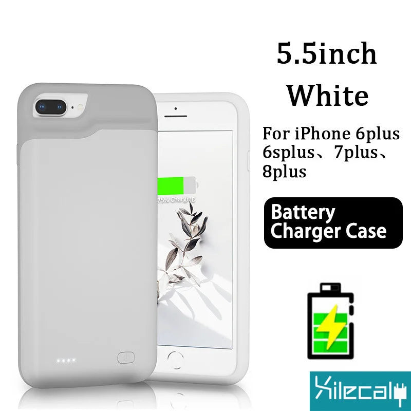 Xilecaly Ultra-Slim Battery Case for iPhone 15/14/13/12/XS/XR/7/8 Plus SE