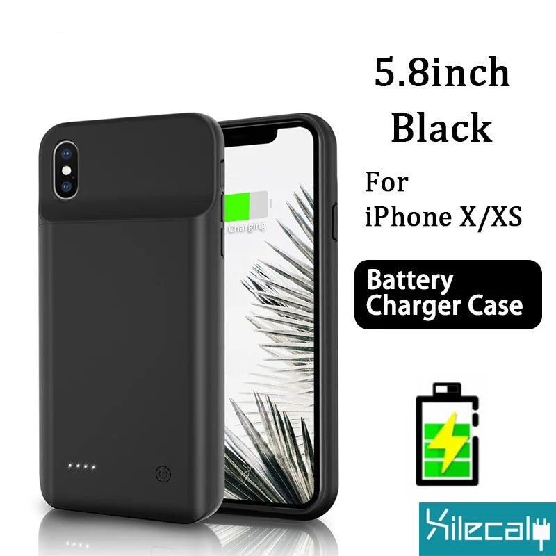 Xilecaly Ultra-Slim Battery Case for iPhone 15/14/13/12/XS/XR/7/8 Plus SE