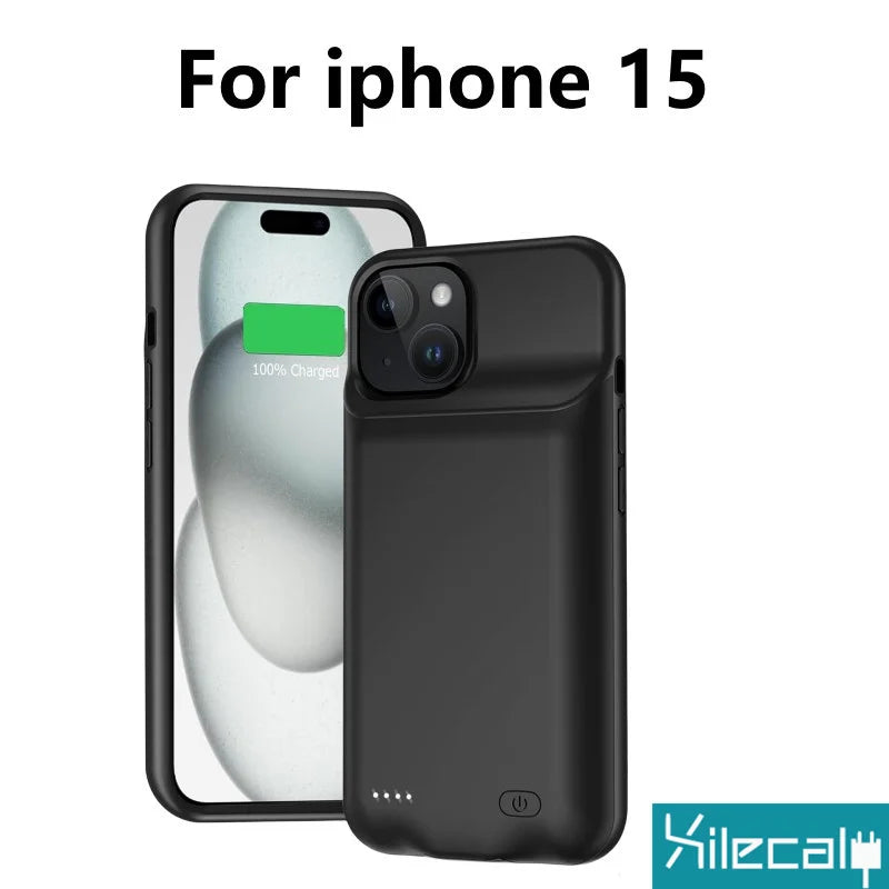 Xilecaly Ultra-Slim Battery Case for iPhone 15/14/13/12/XS/XR/7/8 Plus SE