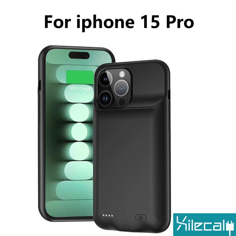 Xilecaly Ultra-Slim Battery Case for iPhone 15/14/13/12/XS/XR/7/8 Plus SE