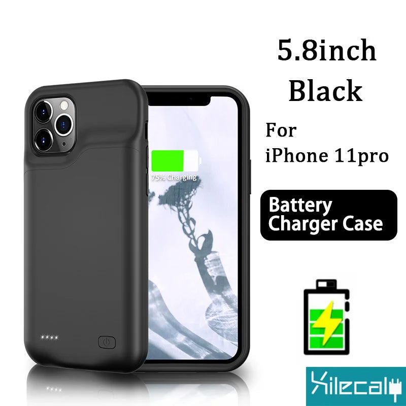Xilecaly Ultra-Slim Battery Case for iPhone 15/14/13/12/XS/XR/7/8 Plus SE